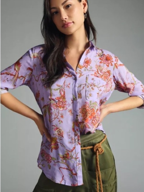 Pilcro Tops - Anthropologie - Pilcro Romy Relax Floral Button-Up Shirt - #117